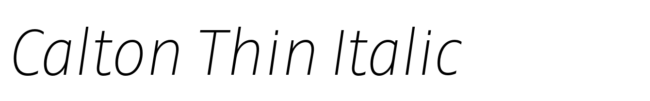 Calton Thin Italic